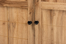 Load image into Gallery viewer, Baxton Studio Glidden Modern and Contemporary Oak Brown Finished Wood 2-Door Shoe Storage Cabinet
