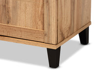 Load image into Gallery viewer, Baxton Studio Glidden Modern and Contemporary Oak Brown Finished Wood 2-Door Shoe Storage Cabinet
