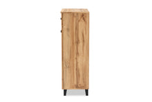 Load image into Gallery viewer, Baxton Studio Glidden Modern and Contemporary Oak Brown Finished Wood 1-Drawer Shoe Storage Cabinet
