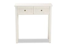 Load image into Gallery viewer, Baxton Studio Lambert Classic and Traditional White Finished Wood 2-Drawer Console Table
