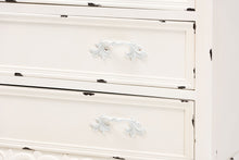 Load image into Gallery viewer, Baxton Studio Levron Classic and Traditional Two-Tone Walnut Brown and Antique White Finished Wood 5-Drawer Storage Cabinet
