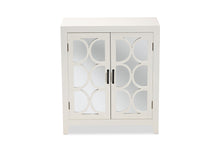 Load image into Gallery viewer, Baxton Studio Garcelle Modern and Contemporary White Finished Wood and Mirrored Glass 2-Door Sideboard
