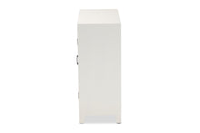 Load image into Gallery viewer, Baxton Studio Garcelle Modern and Contemporary White Finished Wood and Mirrored Glass 2-Door Sideboard
