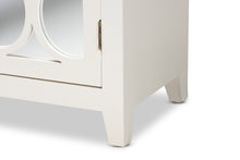 Load image into Gallery viewer, Baxton Studio Garcelle Modern and Contemporary White Finished Wood and Mirrored Glass 2-Door Sideboard

