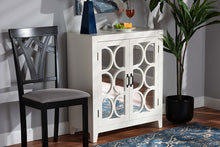 Load image into Gallery viewer, Baxton Studio Garcelle Modern and Contemporary White Finished Wood and Mirrored Glass 2-Door Sideboard
