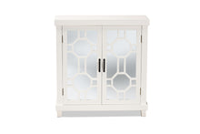 Load image into Gallery viewer, Baxton Studio Carlena Modern and Contemporary White Finished Wood and Mirrored Glass 2-Door Sideboard
