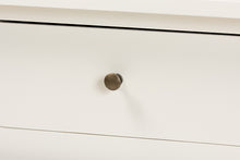 Load image into Gallery viewer, Baxton Studio Nadia Modern and Contemporary Farmhouse White Finished Wood and Black Metal 2-Door Sideboard Buffet
