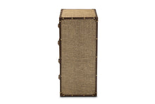 Load image into Gallery viewer, Baxton Studio Owen Mid-Century Modern Brown Fabric Upholstered 4-Drawer Accent Storage Cabinet
