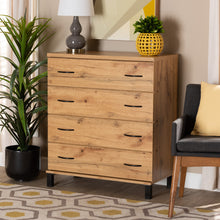 Load image into Gallery viewer, Baxton Studio Maison Modern and Contemporary Wotan Oak Brown Finished Wood 4-Drawer Storage Chest
