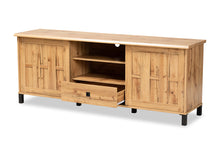Load image into Gallery viewer, Baxton Studio Unna Modern and Contemporary Oak Brown Finished Wood 2-Door TV Stand
