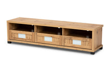 Load image into Gallery viewer, Baxton Studio Gerhardine Oak Brown Modern and Contemporary Finished Wood 3-Drawer TV Stand
