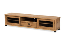 Load image into Gallery viewer, Baxton Studio Beasley Modern and Contemporary Oak Brown Finished Wood 1-Drawer TV Stand
