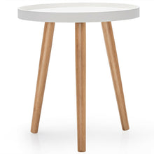 Load image into Gallery viewer, Round Side Sofa Coffee Table with Wooden Tray
