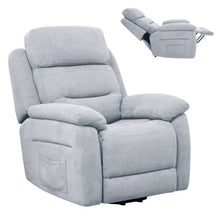 Load image into Gallery viewer, Power Lift Recliner Sofa with Side Pocket and Remote Control-Gray
