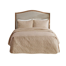 Load image into Gallery viewer, Madison Park Quebec 100% Polyester Fitted Bedspread - Queen - Khaki MP13-6478 By Olliix
