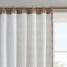Load image into Gallery viewer, Olliix Anaheim 100% Polyester Jacquard Rod Pocket And Back Tabs Plaid Panel With Fleece Lining By Madison Park MP40-6768
