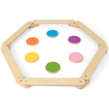 Load image into Gallery viewer, 12-Piece Kids Wooden Balance Beam with Colorful Steeping Stones
