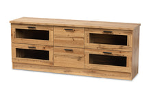 Load image into Gallery viewer, Baxton Studio Adelino Modern and Contemporary Oak Brown Finished Wood 2-Drawer TV Stand
