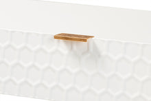 Load image into Gallery viewer, Baxton Studio Galia Modern and Contemporary White Finished Wood and Gold Metal 1-Drawer Console Table
