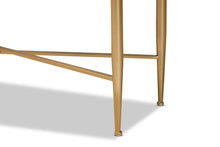 Load image into Gallery viewer, Baxton Studio Galia Modern and Contemporary White Finished Wood and Gold Metal 1-Drawer Console Table
