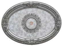 Load image into Gallery viewer, Antique Silver Petite Oval Ceiling Medallion
