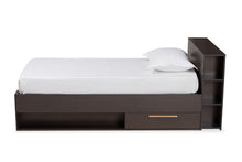 Load image into Gallery viewer, Baxton Studio Carlson Modern and Contemporary Espresso Brown Finished Wood Twin Size 3-Drawer Platform Storage Bed
