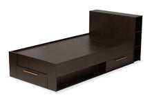 Load image into Gallery viewer, Baxton Studio Carlson Modern and Contemporary Espresso Brown Finished Wood Twin Size 3-Drawer Platform Storage Bed
