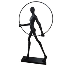 Load image into Gallery viewer, Modern Black Statue with Hoop
