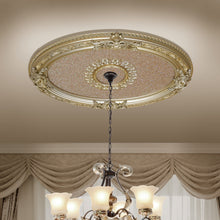 Load image into Gallery viewer, Rose Gold Oval Chandelier Ceiling Medallion
