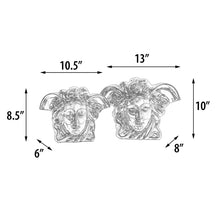 Load image into Gallery viewer, Medusa Vases Silver Set of 2
