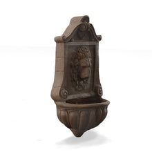 Load image into Gallery viewer, Lion Hanging Wall Fountain Terra Cotta
