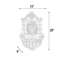Load image into Gallery viewer, Lion Hanging Wall Fountain Terra Cotta

