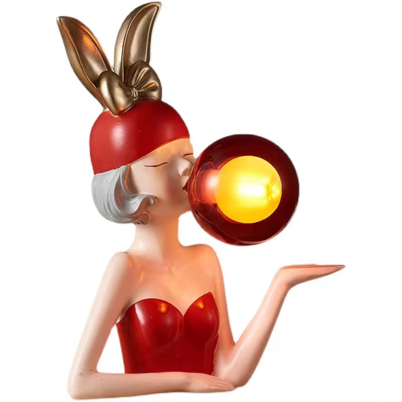Red Girl with Bubble Small