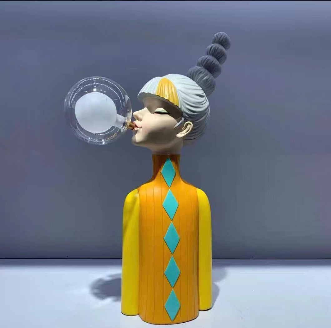 Retro Girl with Bubble Small