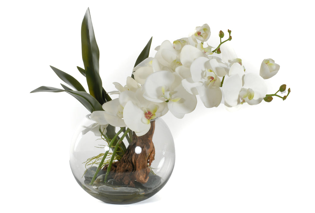White Orchids Bubble BowlÊÊ