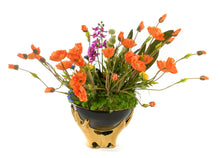 Load image into Gallery viewer, Poppy&#39;s in Black Bowl with gold handsÊ
