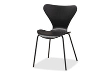 Load image into Gallery viewer, Baxton Studio Jaden Modern and Contemporary Black Plastic and Black Metal 4-Piece Dining Chair Set
