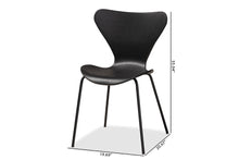 Load image into Gallery viewer, Baxton Studio Jaden Modern and Contemporary Black Plastic and Black Metal 4-Piece Dining Chair Set
