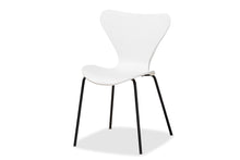 Load image into Gallery viewer, Baxton Studio Jaden Modern and Contemporary White Plastic and Black Metal 4-Piece Dining Chair Set
