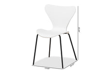 Load image into Gallery viewer, Baxton Studio Jaden Modern and Contemporary White Plastic and Black Metal 4-Piece Dining Chair Set

