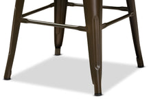 Load image into Gallery viewer, Baxton Studio Horton Modern and Contemporary Industrial Gunmetal Finished Metal 4-Piece Stackable Counter Stool Set
