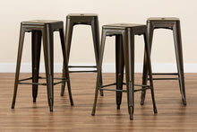 Load image into Gallery viewer, Baxton Studio Horton Modern and Contemporary Industrial Gunmetal Finished Metal 4-Piece Stackable Bar Stool Set

