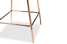 Load image into Gallery viewer, Baxton Studio Lander Modern Luxe and Glam Black Velvet Fabric Upholstered and Rose Gold Finished Metal 2-Piece Counter Stool Set

