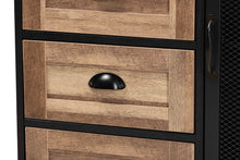 Load image into Gallery viewer, Baxton Studio Connell Modern and Contemporary Industrial Two-Tone Natural Brown and Black Finished Wood and Black Metal Sideboard Buffet
