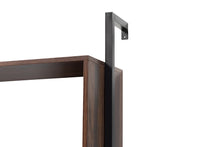 Load image into Gallery viewer, Baxton Studio Aldis Modern Industrial Walnut Brown Finished Wood and Black Metal 3-Tier Display Shelf
