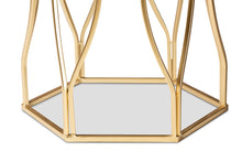 Load image into Gallery viewer, Baxton Studio Kalena Modern and Contemporary Gold Metal End Table with Marble Tabletop
