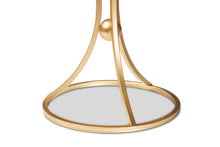 Load image into Gallery viewer, Baxton Studio Tarmon Modern and Contemporary Gold Finished Metal End Table with Marble Tabletop
