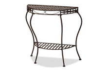 Load image into Gallery viewer, Baxton Studio Laraine Modern and Contemporary Black Metal Outdoor Console Table
