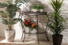 Load image into Gallery viewer, Baxton Studio Laraine Modern and Contemporary Black Metal Outdoor Console Table

