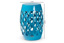 Load image into Gallery viewer, Baxton Studio Branson Modern and Contemporary Blue Finished Metal Outdoor Side Table

